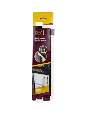 CATEKSSS | Havlu Askısı, 29 Cm, Kaydırmaz, Çizmez ve Montajsız Kullanım Beyaz