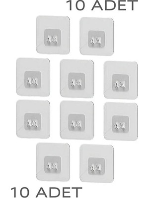 CATEKSSS Yedek 10 Adet Yapışkanlı Askılık Sticker Banyo Köşeliği Askısı Mutfak Düzenleyici Duş Rafı Kancası B