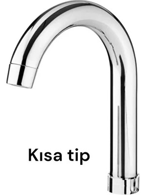 CATEKSSS Anf Lavabo Batarya Borusu Kısa (Kuğu Boyun) 20 cm 2 Yıl Krom Dayanıklı Tr Standart Krom