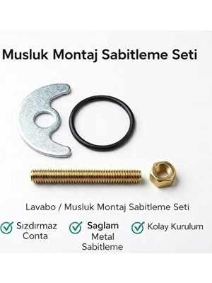 CATEKSSS Musluk Montaj Sabitleme Seti | Ay Takımı | Lavabo Batarya Sabitleme Aparatı Montaj Kiti