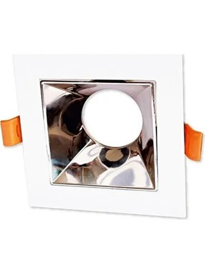 CATEKSSS Jaguar Tekli Metal Kasa (Beyaz - Platin ) Kare