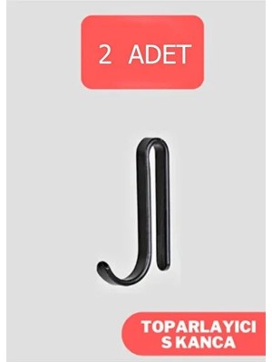 CATEKSSS Siyah 2'li Kanca Askı Siyah