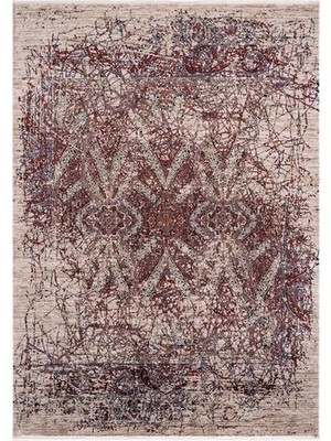 Vivense Koza Nostalgia Bej Bordo Salon Halısı A3009B, 160X230