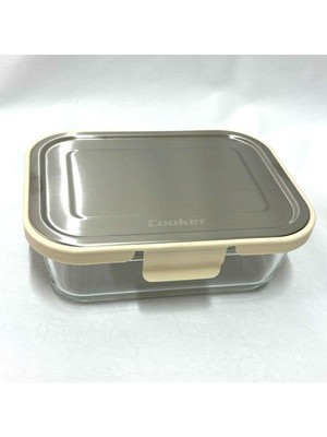 Hsc Bilişim Cooker CKR3488 Cam Saklama Kabı 1000 ml Krem