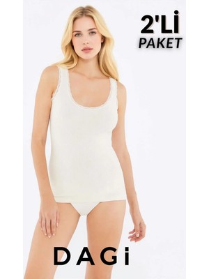 Dagi Kadın 2'li Paket Basic Kaşkorse Atlet - Pamuklu & Esnek Konforlu Günlük Kullanım