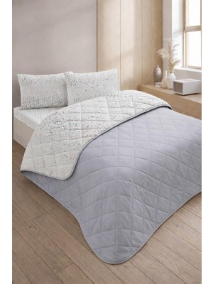 1001 Kapitoneli Çift Kişilik Desenli Pike - Yatak Örtüsü Takımı 200X230 cm - 2 Adet Yastık Kılı