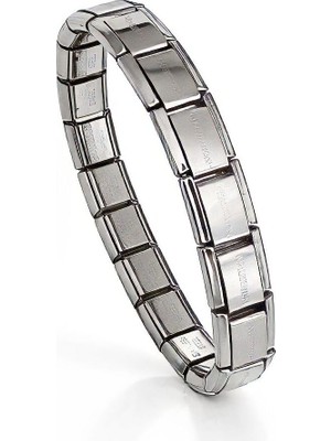 1001 Çelik Bileklik Presentation® Charm Paslanmaz Çelik Unisex Bileklik 17CM. Çap
