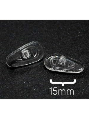 1001 10 Adet (5 Çift) Gözlük Burun Pedi - Vidalı Damla Silikon Plaket 15 mm - Yumuşak Konforlu Set