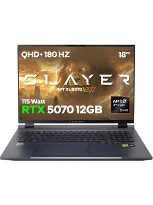 1001 Slayer R9T XL-5070 V2.12 C7 Amd Ryzen 9 8945HX 16GB Ram 1tb SSD RTX5070 18" 180Hz Qhd+ IPS Feedos Ga
