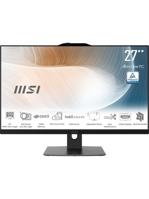 1001 Modern AM272P 1M-1094XEU* 27 Fhd 16:9 (1920X1080) Core 7 150U 16GB Ddr5 1tb SSD Fdos Sıyah Aıo Pc