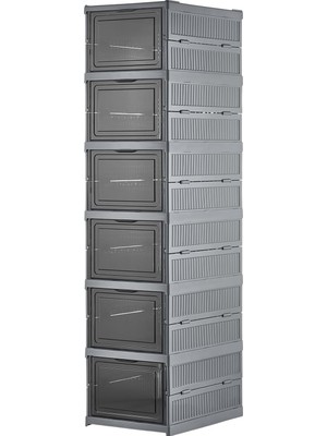 1001 6 Katlı Katlanabilir Organizer, Çok Amaçlı Ayakkabılık, Taşınabilir Portatif, 25.5 x 34.5 x