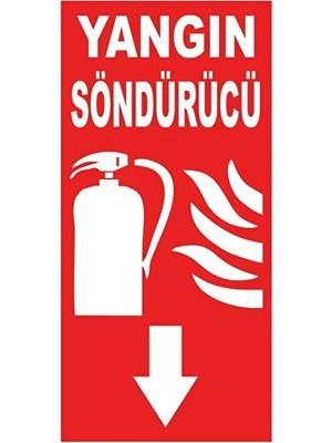 CATEKSSS Yangın Söndürücü Levhası Sticker Folyo Baskı Fosforsuz