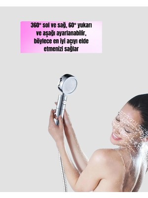 Astraltech Kolay Montajlı 3 Modlu Yüksek Basınç Duş Başlığı