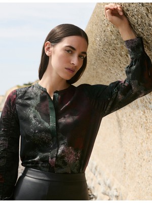 Marks & Spencer Desenli Büzgülü Bluz