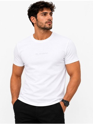 Erkek Yüksek Kaliteli Regular Fit Bisiklet Yaka Tişört