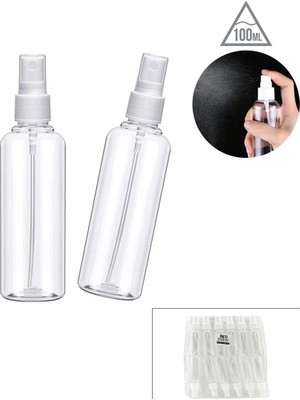 Al-Kar Ticaret Boş Sprey Şişesi - 100 ml - Plastik - Şeffaf