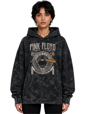 Sevbano Pink Floyd Müzik Grubu Baskılı Unisex Oversize Premium Yıkamalı Hoodie Sweatshirt