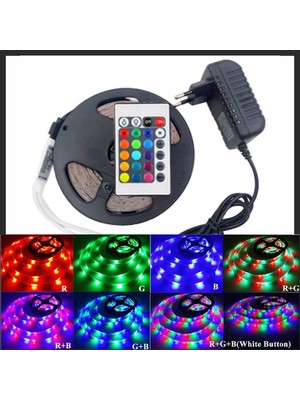 Alka Atek LED Işık 5 Metre Şerit LED Rgb Işıklı