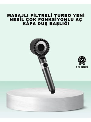 Akıllı Bayi Aç Kapa Tuşlu Filtreli Duş Başlığı Yeni Nesil Tasarım