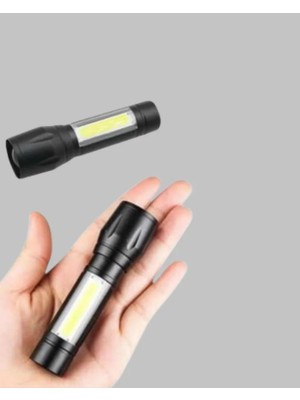 Akıllı Bayi 4 Mod Şarjlı Işıldak | Ultra Güçlü Cree LED | Su Geçirmez Alüminyum Gövde