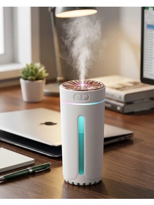 Akıllı Bayi Mini Araç Nemlendirici 5 Esans Hediyeli USB Işıklı Koku Difüzörü