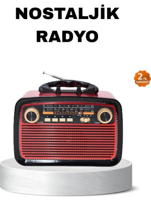 Alka Bluetooth’lu LED Işıklı Nostaljik Müzik Kutusu – Ahşap Dokulu Vintage Tasarım ve Yüksek Ses Kalitesi