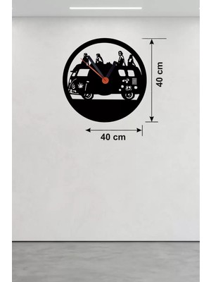 Alka Fitness Motivasyon Tasarım Ahşap Duvar Saati - 40X40 cm Sporcu Hediyesi