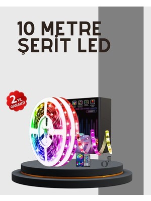 Alka Su Geçirmez 10M Smart Şerit LED Tv Arkası ve Oda Dekorasyonu Için