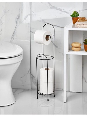 Akıllı Bayi Pratik Wc Tuvalet Kağıtlık Siyah Ferforje