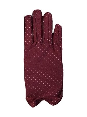 Alka Bordo Renk Puanlı Çocuk Eldiveni