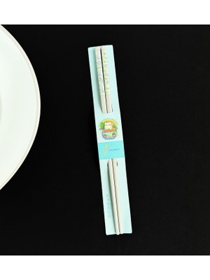 Valor Desenli Metal Chopstick (Yeşil)