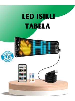 Alka USB Destekli LED Mağaza Tabelası – Renkli Rgb Kayan Yazı Paneli