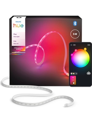 Valor Philips Hue Flux 5 M LED Işık Şeridi, 1200 Lm, Canlı Renkler, Esnek Iç Aydınlatma, Chromasync Renk