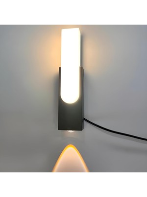 Valor Ucuz Geldi Dekoratif LED Aplik, Çift Yönlü, 10W, 3200K Gün Işığı, Siyah, Çift Yönlü Işık LED Duvar