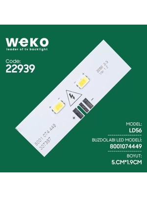 Alka Buzdolabı Iç Aydınlatma Ledi LD56 8001 074 449 307387 2 Çipli