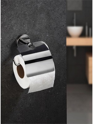Valor Sas Haus Delmeye Son Yapışkanlı Tuvalet Kağıtlığı Wc Kağıtlık Tutucu Krom YK-703