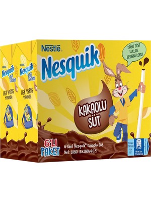 Valor Nesquik Kakaolu Süt 6'lı Paket (6 x 180 Ml)