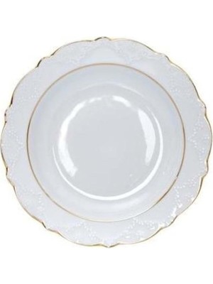 Valor Porland Hazan Altın Yaldız Çukur Tabak 22CM