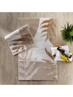 Valor Schafer Home Floral 2 Li Pamuk Floş Banyo Paspası-Gold