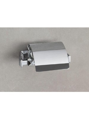 Valor System Dorık Kapaklı Tuvalet Kağıtlığı Krom Renk 67X126X167 mm
