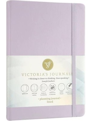 Valor Vj Venzi Sert Kapak Planlayıcı Defter, 14X20 cm 100 Gr. Krem 96 Yp.lila. Çiz.