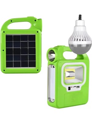 Alka Powermaster HB-6399B Solar Tamirci Balıkçı Çalışma Lambası Uzatma Ampul Dahil (Powerbank Özellikli)
