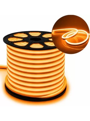 Alka Powermaster PM-5294 Silikon Kaplama 12 Volt 100 Metre Oranj Turuncu Neon LED Şerit Aydınlatma