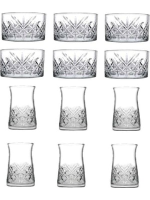 Valor Pasabahce Timeless 12 Parça Çerezlik Kase ve Çay Bardağı Seti 111RS0909RS57RS.