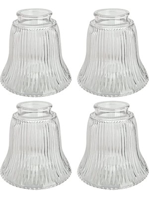 Valor Aspen Creative 23080-4A Geçişli Şeffaf Fitilli Tavan Vantilatörü Yedek Cam Gölge, 6,5 cm Takıcı, 10