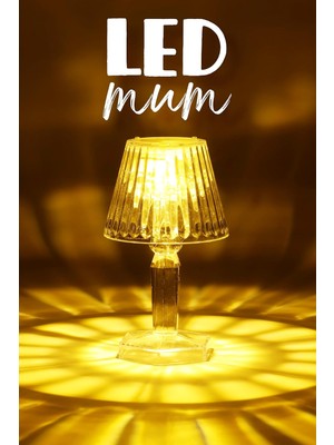 Valor LED Mum Kristal Tip Pil Dahil Ledli Dumansız Alev Yapay Dekoratif Mum Dekor Işığı Şeffaf PR288