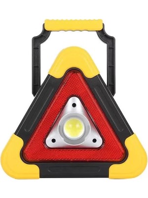 Alka Powermaster HB-6609 Solar Şarjlı 500 Lümen Çok Fonksiyonlu Üçgen Reflektör Işıklı Ikaz Lambası