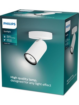Valor Philips Myliving Pongee Tavan/duvar Beyaz Spot Lamba GU10 Duy (Ampul Birlikte Verilmez)