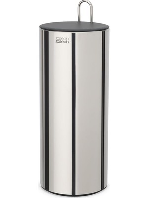 Valor Joseph Joseph Easystore Luxe Paslanmaz Çelik Gizli Tuvalet Kağıdı Tutacağı, Kapaklı Stand, 3 Ruloya