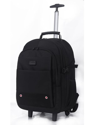 Valor Classone Vip Travel Serisi Tekerlekli Trolley 17,3,15,6,14 Uyumlu Sırt Laptop Çantası - Siyah